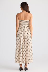 BRAVE & TRUE: AVALON DRESS - CHOCOLATE POLKA DOT
