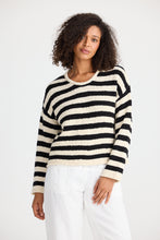 Load image into Gallery viewer, SHANTY : KEO KNIT NATURAL WITH BLACK STRIPE
