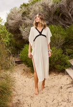 Load image into Gallery viewer, HOLIDAY: LUMA KAFTAN - NATURAL/BLACK
