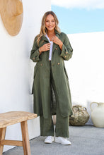 Load image into Gallery viewer, THE ITALIAN CARTEL: SILLABARE TRENCH - JUNIPER/OLIVE
