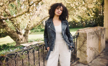 Load image into Gallery viewer, SHANTY: EASTON BIKER JACKET - VINTAGE WORN BLACK

