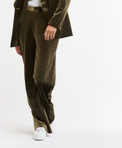 ITALIAN STAR: JETS VELVET PANT - KHAKI