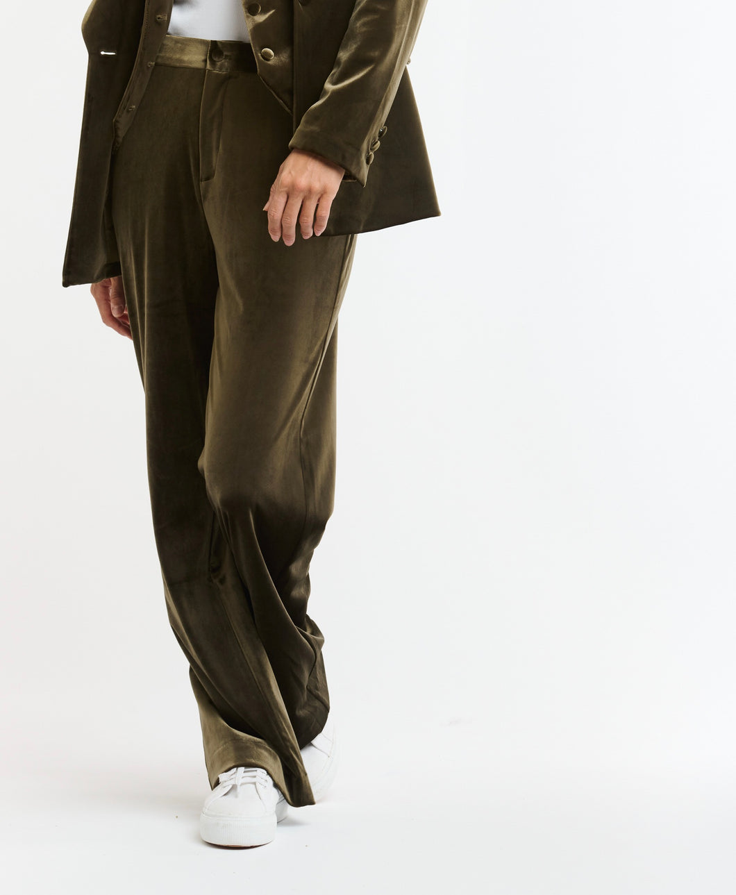 ITALIAN STAR: JETS VELVET PANT - KHAKI
