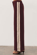 Load image into Gallery viewer, MOSS GROTTO: TWILL SIDE STRIPE PANT - WINE
