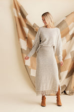 Load image into Gallery viewer, SHANTY: SEVILLE KNIT SKIRT - OATMEAL- SALE
