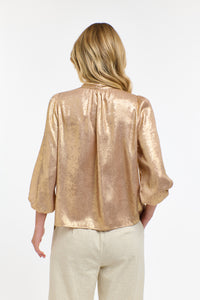 365 DAYS: SUMMER PUSSY BOW TOP - HONEY GOLD