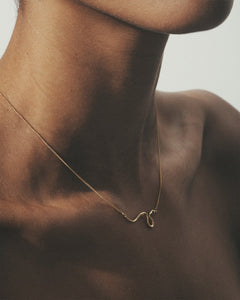 TEMPLE OF THE SUN: ASP NECKLACE - GOLD VERMEIL