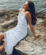 Load image into Gallery viewer, MOSS GROTTO: DUSK LACE SLIP - CRUSH BLUE
