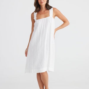 HOLIDAY: PENNY DRESS - WHITE (SALE)