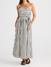 Load image into Gallery viewer, BRAVE &amp; TRUE: AVALON DRESS - BLACK STRIPE
