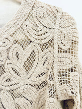 Load image into Gallery viewer, MOSS: ELIZA CROCHET CARDIGAN- NATURAL
