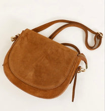 Load image into Gallery viewer, MAISON FANLI: GABRIELLE SUEDE HANDBAG  - CAMEL
