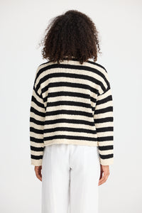 SHANTY : KEO KNIT NATURAL WITH BLACK STRIPE