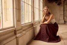 Load image into Gallery viewer, SHANTY: BRITTA DRESS - CHOCOLATE/NATURAL
