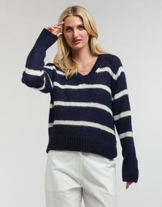 365 DAYS : SPENCER STRIPE KNIT - NAVY