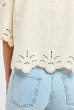Load image into Gallery viewer, 365 DAYS: ANNIE EMBROIDERED TOP - ANTIQUE CREAM
