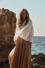 Load image into Gallery viewer, MAMAPAPA: VICKY COTTON MAXI SKIRT - CAMEL
