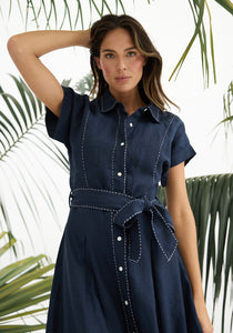 HOLIDAY: CORDELIA DRESS - NAVY