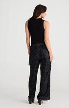 Load image into Gallery viewer, BRAVE &amp; TRUE: MAE WRAP PANT - BLACK SEQUIN
