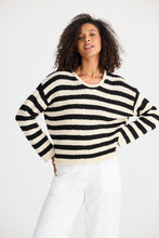 Load image into Gallery viewer, SHANTY : KEO KNIT NATURAL WITH BLACK STRIPE
