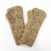 Load image into Gallery viewer, MIASA: HANDMADE 100% WOOL CROCHET GLOVES - MUSHROOM
