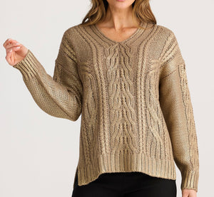 BRAVE & TRUE: SATELLITE KNIT- METALLIC BRONZE