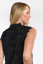 Load image into Gallery viewer, 365 DAYS: PHILLIPA LACE &amp; LOCKET TANK - BLACK
