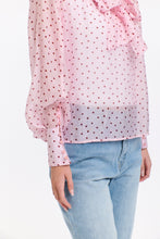 Load image into Gallery viewer, 365 DAYS: MILLA PUSSY BOW TOP - BLUSH/RED CONFETTI SPOT

