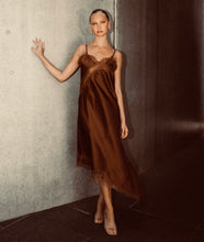 Load image into Gallery viewer, MOSS GROTTO: TATIANA CAMISOLE SLIP DRESS - CHOCOLATE
