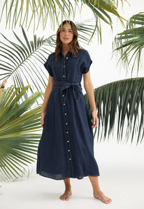 HOLIDAY: CORDELIA DRESS - NAVY