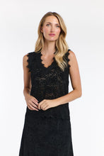 Load image into Gallery viewer, 365 DAYS: PHILLIPA LACE &amp; LOCKET TANK - BLACK
