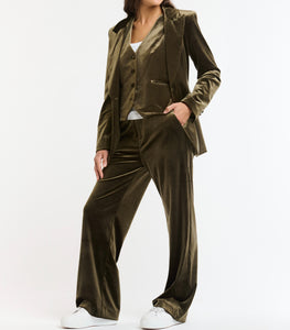 ITALIAN STAR: JETS VELVET PANT - KHAKI