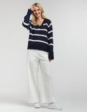 Load image into Gallery viewer, 365 DAYS : SPENCER STRIPE KNIT - NAVY
