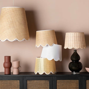 LIGHT SHADE: SCALLOP PENDANT SHADE - L/XL