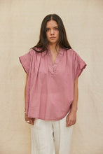 Load image into Gallery viewer, MAMAPAPA: MUSE COTTON BLOUSE - RASPBERRY
