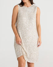 Load image into Gallery viewer, BRAVE &amp; TRUE: SHOW STOPPER SWING DRESS - CHAMPAGNE
