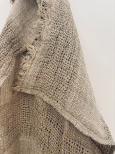Load image into Gallery viewer, RUSTIC LINEN: KELLY  GAUZE SCARF - NATURAL/BEIGE STRIPE
