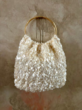 Load image into Gallery viewer, MOSS GROTTO: AVANI SEQUIN BANGLE BAG - CREAM
