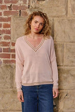 Load image into Gallery viewer, ITALIAN STAR: LUREX COLLEGE KNIT - CIPRIA/DUSTY PINK
