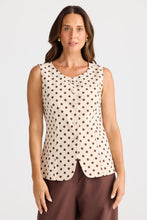 Load image into Gallery viewer, BRAVE &amp; TRUE: EDEN WAISTCOAT - CHOCOLATE POLKA DOT

