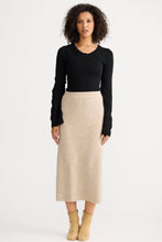 Load image into Gallery viewer, SHANTY: LUCERNE KNIT SKIRT - OATMEAL
