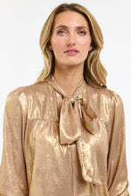 Load image into Gallery viewer, 365 DAYS: SUMMER PUSSY BOW TOP - HONEY GOLD
