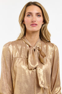 365 DAYS: SUMMER PUSSY BOW TOP - HONEY GOLD