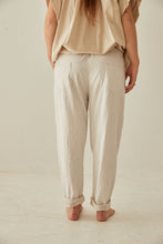 Load image into Gallery viewer, MAMAPAPA: PEPA STRIPE PANTS - BEIGE/WHITE
