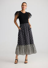 Load image into Gallery viewer, BRAVE &amp; TRUE: ELLODY MIDI SKIRT - SPOT STRIPE

