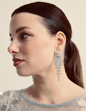 Load image into Gallery viewer, NOIR RHINESTONE CHANDELIER EARRINGS
