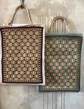 Load image into Gallery viewer, MISS MOSS: VIENNA TOTE - BOTTLE GREEN MULTI

