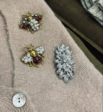 Load image into Gallery viewer, MISS MOSS: NOLA BEE BROOCH - RUBY
