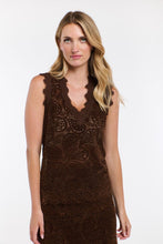 Load image into Gallery viewer, 365 DAYS: PHILLIPA LACE &amp; LOCKET TANK - CHOCOLATE
