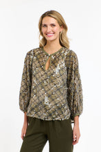 Load image into Gallery viewer, 365 DAYS: MEDUSA SEQUIN TOP - OLIVE
